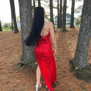 Red Sparkly Prom dress